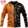 Patrón de dinosaurio 3D All Over Printed Hoodie para hombres / mujeres Harajuku Fashion Animal sudadera con capucha Casual Jacket Pullover KJ013 201020