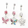 YYJFF D0037 Owl Animal Belly Navel Button Ring Mix Colors