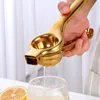 Praktisches Handbuch Zitronen-Squeezer Edelstahl Hand Presse Orange Frucht Juicer Haushalt Mini Zitrone Clip Küchenwerkzeuge