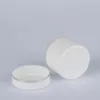 30 g 50g 100g bottiglia di plastica bianca doppio strato crema vaso con bordo argento, contenitore di trucco vuoto per imballaggio cosmetico