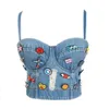 Irene Tinnie Sexy Cute Hole Decorazione del fumetto Push Up Bustier Bralette da donna Top corto Plus Size 210625