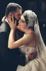 الفاخرة دبي فستان الزفاف مثير السباغيتي الرقبة الرباط appliqued مطرز أثواب الزفاف مخصص vestidos دي novias