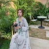 فانوفيتش الصيف والربيع اللباس البوهيمي المرأة أزياء عارضة التطريز بلوز حجم الملابس طويلة الأكمام 210615