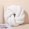 DIY Tıknaz İplik El Düğüm Araba Koltuğu Yastık Beyaz Yatak Atmak Yastık Sevimli Ev Dekoratif Donut Kanepe Sandalye Geri Yastıklar