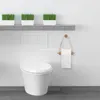 Toiletpapierhouders creativiteit houten muur gemonteerde rolhouder gat installatie met schroefdruppel