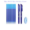 Gel Pens Erasable Pen Set Washable Handle Blue Black Red Color Ink Writing Ballpoint For School Office Exam Stationery Supplies