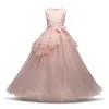 Fancy Детские Цветочные Девушки Платье для Девочек Бреверидные Наряды Элегантное Платье Princess Party Prom Prom Новогоднее Костюм Vestido 10 12T 210303