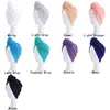 Muslimische Damen geknotet Turban geflochten Soild Farbe Top Knoten Hijab Frauen islamische innere Hijab Caps Kopf Wraps Hut Turbante Kopfschmuck