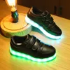 Zapatos con luces Led para chico, nuevas zapatillas luminosas para niños, Tenis para bebés y niñas con carga USB, zapatillas luminosas de simulación Led G1025