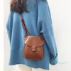 Umhängetaschen Klassische Vintage Messenger Bag Einfache Luxus Designer Sattelklappe Kleine PU Leder Umhängetasche Frauen