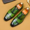 Gentleman Kleid Oxfords Echtes Leder Schuhe Zapatos De Hombre Lace Up Italienische Formale Hochzeit Party Business Schuhe Für Männer A27