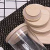 2021木製Mason Jar Lids 8サイズ環境再利用可能な木製ボトルキャップシリコーンリングガラスボトルシールカバーダスト