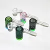 Narguilé verre cendrier avec récipient en silicone 14mm 18mm cendriers pour plate-forme pétrolière en verre bongs conduite d'eau