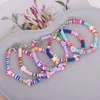 Bracelety z koralikami Y2K ins Bracelets gwiazdy w kształcie serca miękki ceramiczny projekt moda letnia czeska biżuteria dla dziewcząt i kobiet kent22