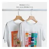 Femmes T-shirt à manches courtes Tshirt Cool Vêtements féminins T-shirts en soie naturelle 80s 90s Street Style Tops d'été T200616