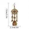 Classic Women's Sector Silver Color Dangle Earrings Pendant Bijoux Vintage Beaded Tassel Earring Ethnic Tribe Indian Jewelry