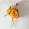 Decoratieve bloemen kransen bruiloft combinatie boeket bruids stekken kunstmatige boeketten plastic voor home decor plakboek hand stropdas nep