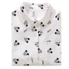 Женские блузки Cartoon Dog Bee Print Tops Женская длинная рукава плюс размер 2xl 3xl Рубашки для женской одежды.