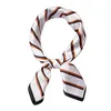 Luxo Silk Scarf Scarf Square Headband Headband Design Ponto Imprimir Primavera Xaile Envoltórios Bandanas Foulard Feminino Cabelo Fita Echarpe