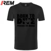 REM Born To Dive Forced Work T-Shirt Männer Sommer Kurzarm Baumwoll-T-Shirts Lustige bedruckte Herren-Tauch-T-Shirts PS 210716