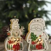 Christmas Decorations Wooden Decoration Light Creative Santa Shape Ornament For Party Festival Without Battery