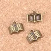 140pcs Antique Silver Plated Bronze Plated open Holy Bible book Charms Pendant DIY Necklace Bracelet Bangle Findings 11mm