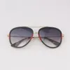 Zonnebril Modemerk Polit Retro 0062S Gradiënt Zonnebril voor Heren UV400 Rijdende Brillen Dames Metalen Vintage Eyewear