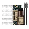 One Step Brow Stamp Shaping Kit Professionelles Augenbrauen-Gel-Stempel-Make-up-Tool mit 10 wiederverwendbaren Augenbrauen-Schablonen in 3 Farben