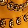 Halloween-Lichterkette, 3 m, 20 Glühbirnen, zum Aufhängen, Fledermaus, Totenkopf, Hexe, Spinne, Netz, Anhänger, Dekor, Saiten, Trick or Treat, Partyzubehör, D2.0