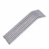 Reusable stainless steel straight bent drinking straw durable metal straws bar family kitchen accessory for 15oz 20oz sublimation straights tumbler FY4703