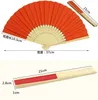 Ventilateur à main en papier à cadre en bambou naturel pliable solide imprimé sur mesure avec cadre en bambou WXY159