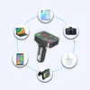 F2 Bluetooth Araç Kiti FM Verici MP3 Muisc Player Handsfree Kablosuz PD Hızlı Hızlı Arabalar Şarj 3.1A Destek TF Kart USB BT RGB LED Lamba Flaş
