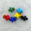 Colori solidi Yellow Duck UFO Glass Carb Caps Accessori per fumatori di tabacco Strumenti Dab multicolori per chiodi al quarzo