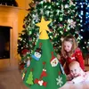 DIYフェルトクリスマスツリーの装飾子供ギフトクリスマスドアの壁掛け飾り飾り人工家の結婚披露宴の恩恵211018