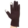 Cyklingshandskar Högkvalitativ sammet Män / Kvinnor Touchscreen Glove Windproof Winter Warm Mittens PU Läder