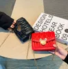 Moda borsa per bambini zero portafoglio linea di ricamo di alta qualità catena borsa a tracolla per bambini principessa pieghettata piccole borse quadrate