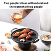 Outdoor Small BBQ Plate Roasting Meat Tool For 1-2 People Camping BBQ Grill Single Person Stove Home Smokeless Barbecue Grill