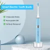 Smart USB Electric Sonic Vibration Cepillo de dientes 5 modos Impermeable Cepillo de dientes Blanqueamiento de dientes Cuidado oral Familia Dental Care 210310