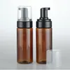 150 ml plastic amber clear schuimende flessen zeep mousses vloeibare dispenser schuim pomp shampoo lotion pakket