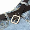 Cintura in pelle Moda femminile Versatile Retro Cintura con fibbia quadrata Donna Design casual Jeans Cintura decorativa Donna Cinture per abito G220301