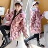 2021 mode Teenager Mädchen Kleidung Winter Jacke Warme Dicke Mantel Kinder Kleidung Kinder Parka Große Pelz Mit Kapuze Oberbekleidung Für 3-14 H0909