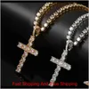 Brillant diamant pierre pendentifs collier bijoux plaqué platine hommes femmes amant cadeau Couple bijoux religieux Hnakt Davor4135073