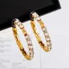 2021 Hot Sale Ny Ankomst Hook Drop Earring med Diamant för Kvinnor Bröllop Smycken Gåva I 18 K guldpläterad Gratis Frakt PS4031