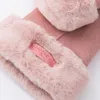 Fingerless Gloves Winter Suede Ladies Five Fingers Koreansk version Plus Velvet Studenter Varm pekskärm