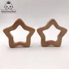 10pcs الطفل Teether Handmade Wooden Star Teether Baby Beaby Beaby Toys Diy Crafts Pendant Pendant Packifier Chain Association 212786398