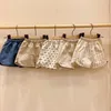 Calções de algodão filhos de algodão feminino verão novo e meninas 'calças soltas e respiráveis ​​bebê crianças curta calça 210303