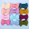 Large7" Solid Nylon Bow Headband,Nylon Baby Headbands For Kids Girls Wide Turban Headwrap Children Soft Cotton Headband