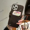 럭셔리 패션 전화 케이스 아이폰 13 13pro 12 Pro Max 11 11Pro XS XR XSMAX 7/8 플러스 고품질 디자이너 가죽 카드 홀더 핸드폰 케이스 스트랩