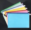 2018 Nouveau 5 Couleurs A4 / A5 Sac De Rangement En PVC Fourniture De Bureau Scolaire Transparent Feuille En Vrac Bloc-notes Fermeture À Glissière Auto-scellant Porte-fichiers Cadeaux Créatifs