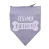 Chiens de compagnie Bandanas couleur bonbon c'est mon anniversaire lettres imprimées chiots anniversaire chien écharpe accessoire pour animaux de compagnie